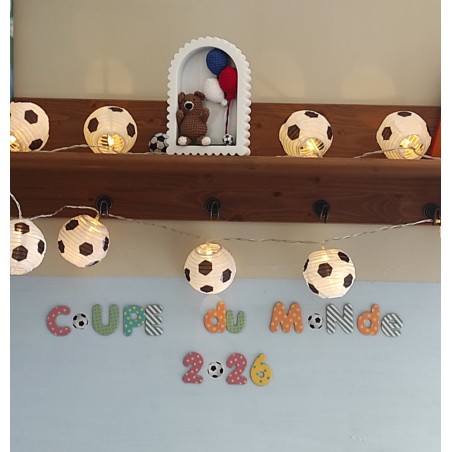 Cadre ourson et ses ballons tricolores