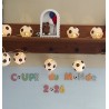 Cadre ourson et ses ballons tricolores