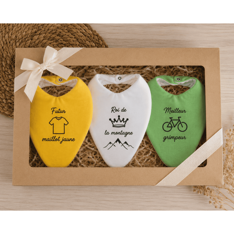 Coffret bavoirs Le tour de France